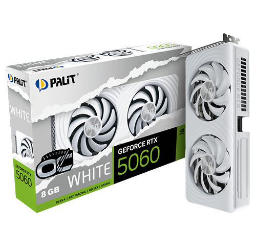 PALIT NVIDIA GEFORCE RTX 5060 WHITE OC 8GB GDDR7