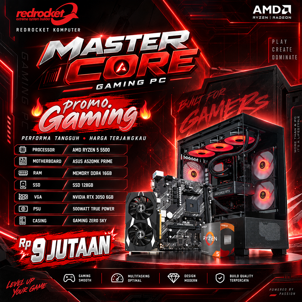 PROMO PAKET PC GAMING AMD RYZEN 5 5500 RTX 3060 6GB