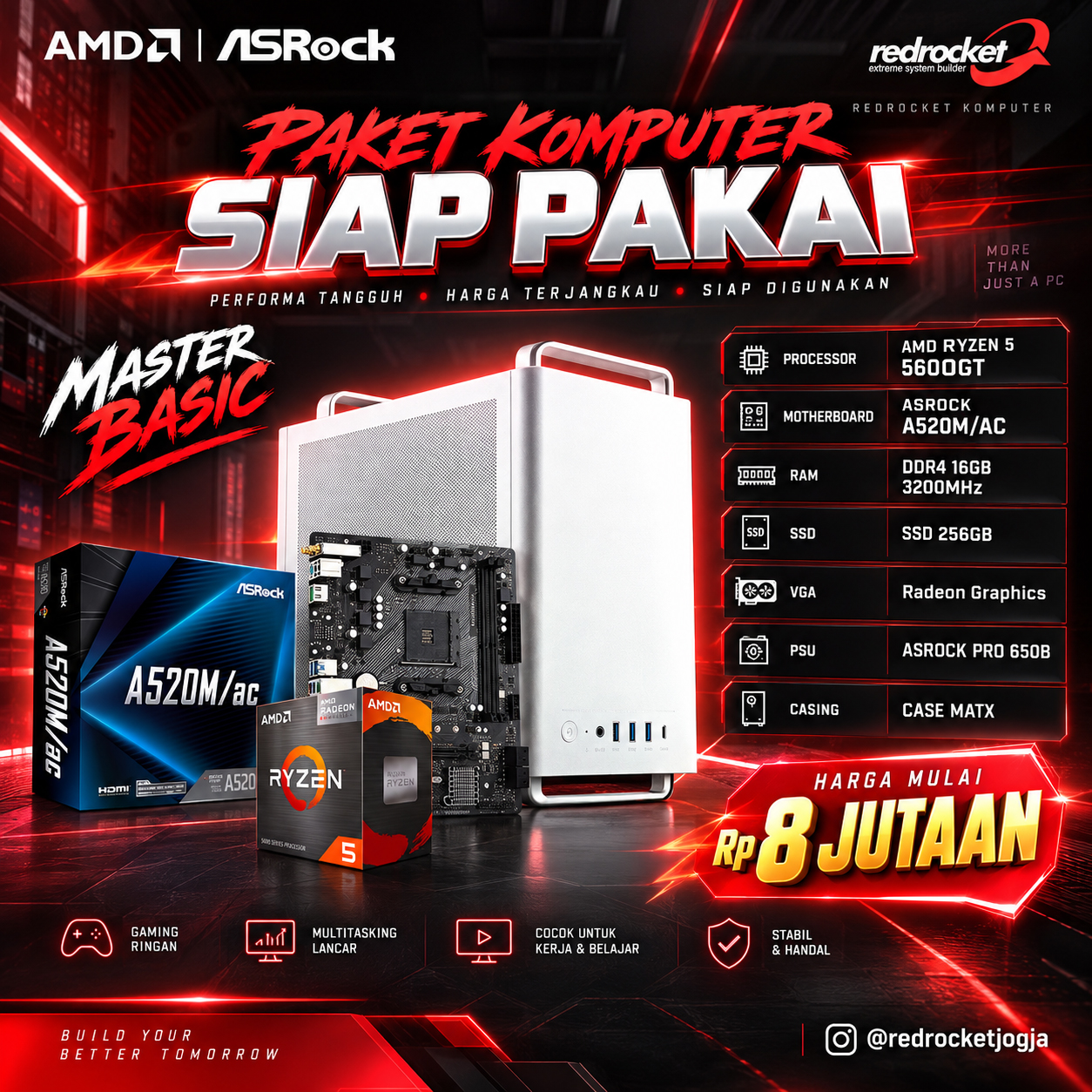 PAKET MASTER BASIC AMD RYZEN 5 5600GT