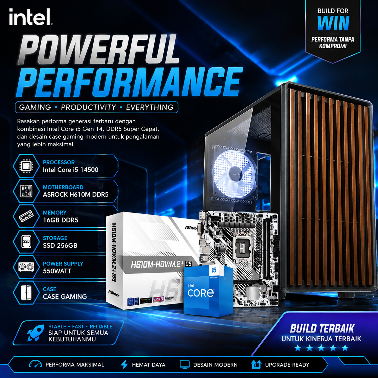 PAKET PC INTEL CORE I5 14500 - 14 core / 20 thread