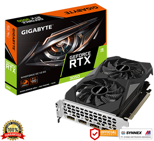 GIGABYTE RTX 3050 6GB WINDFORCE OC V2 6G