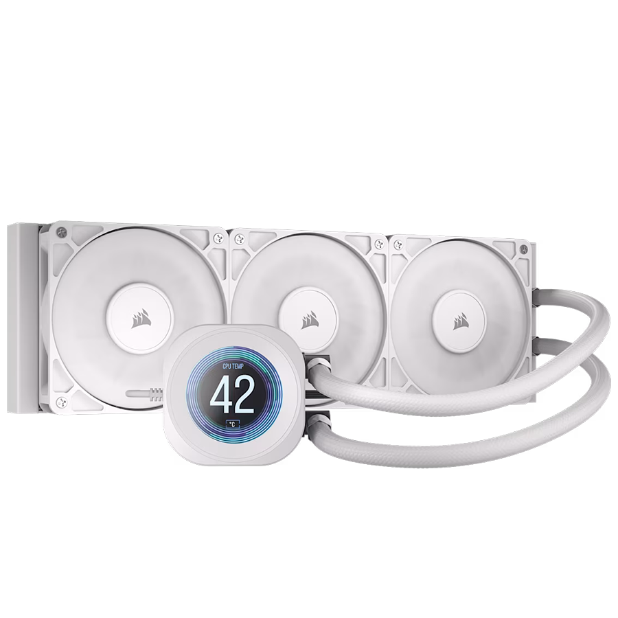 CORSAIR NAUTILUS 360 RS LCD Liquid CPU Cooler - White